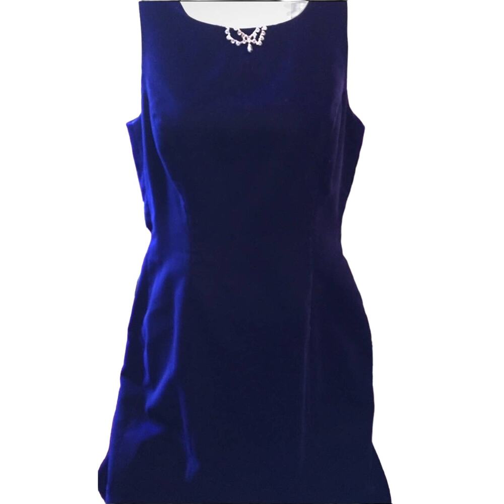 Hugo Buscati Vintage Purple Sleeveless Velvet Cocktail Dress 4